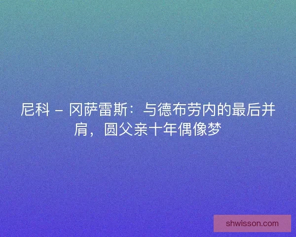 尼科 - 冈萨雷斯：与德布劳内的最后并肩，圆父亲十年偶像梦